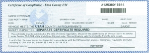 Utah County Emissions Certificate Bundle